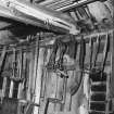 Interior.
Detail of fret saws.