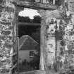 Interior.
View of window in fire damaged wing.