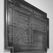 Interior. Entrance Hall. Charitable Bequests board. Detail.