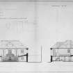 Photographic copy of drawing showing sections of existing building (Drawing no 2).
