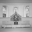 Interior. Ground floor. Organ and stained glass