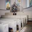 Interior. Pews. Detail