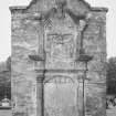 Detail of gable wall monument.