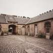 Buildings around inner courtyard, view from West