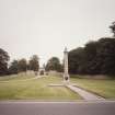 Monument and gate lodges, distant view from South South West