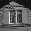 SW gable; detail of first floor window and shutters