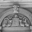 Detail of armorial panel.