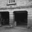 Detail of loggia to service entrance.
