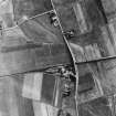 RAF WWII vertical aerial photograph of Spey Bay railway station and overbridge.