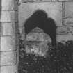 Detail of processional door in cloisters.