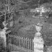 Elevated view of burial ground