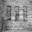 Interior: Detail of hen boxes in byre