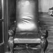 Main Entrance Vestibule: detail of corporate leather chair