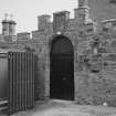 View of doorway to courtyard on north front