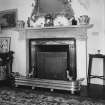 Interior, 1st floor, drawing-room, detail of fireplace