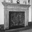 Interior, 1st floor, dining-room, detail of fireplace