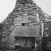 Dwelling, kitchen fireplace in east gable