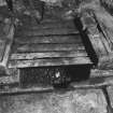 Kitchen fireplace, detail of grate