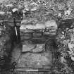 Open hearth in kitchen (after excavation)