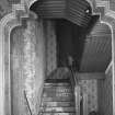 Interior, view of main staircase from north east