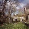 View from west south west of house, byre, dairy and henhouse/bothy