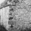 South west angle of steading showing tucking and notched skew