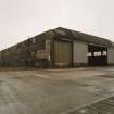 View from NW of southwestern C1 type hangar showing partially active doors.