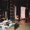 Interior. View of backstage from NNE