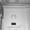 Ground floor, drawing room, detail of plasterwork above door