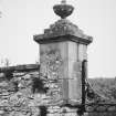 McGillivray enclosure, detail of urn on gatepier