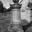 View of gravestone to Rev. Archibald Cook