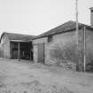 Cattle courts and stable, view from north east