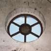 Interior. Cattle court, detail of circular window