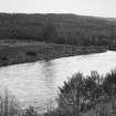 Revetment across river from power station, general view from NW