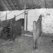 Interior. View of byre with stalls