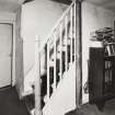 Detail of staircase with bed-post newels