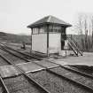 View from NW of signal box at E end of station