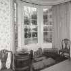 Interior. View of dining room bay window