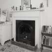 Interior. Detail of bedroom fireplace