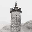 Glenfinnan Monument.  View of statue from South East.