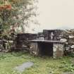 View of altar at East end of St. Finan's Chapel, on Eilean Fhianain.