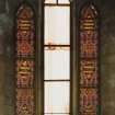 View of stained glass in west wall