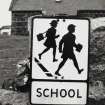 Sanday, Am Mialagan, Schoolhouse. School sign.