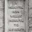 Panel inscribed: " A merciful man will be merciful to his beast", detail
