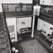 First floor, landing, view (looking down on stair hall) from NNE