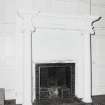 Ground floor, dining room, fireplace, detail
