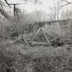 View of remains of greenhouses