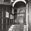 Kinlochmoidart House. Entrance staircase, view from south