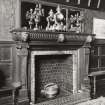 Kinlochmoidart House. Dining room, detail of fireplace.