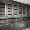 Kinlochmoidart House. Smoking room, view of bookcases from north.